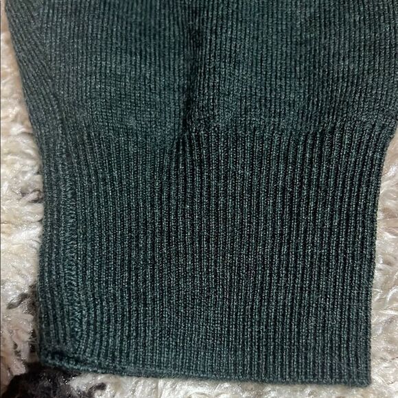 Peter Milar Green Zip Up Sweater with Long Sleeves and Textured Fabric wool - Picture 4 of 6